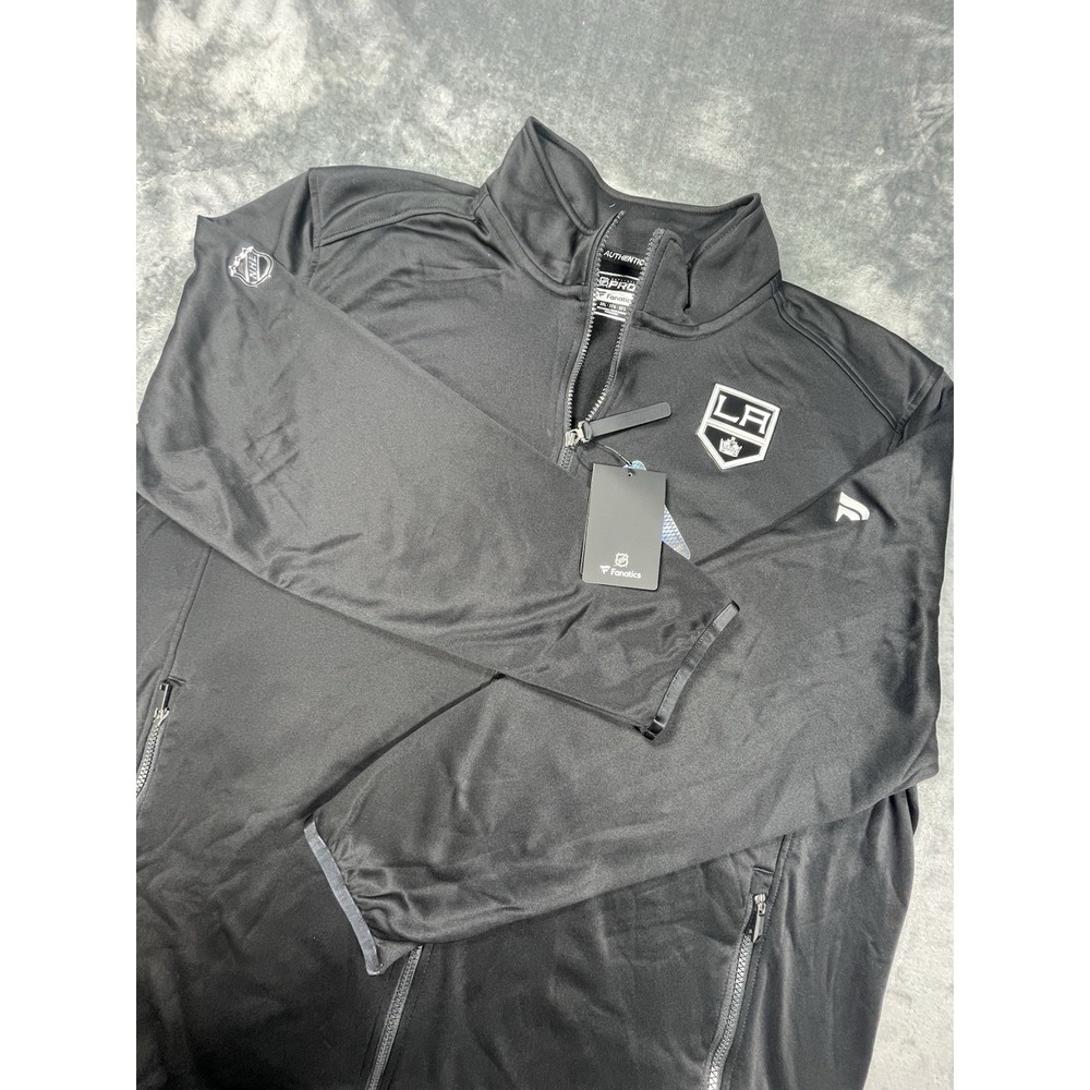 NHL LA Kings Thermal Mens 3XL Mock Pullover Athletic Fleece Fanatics PRO‎ New